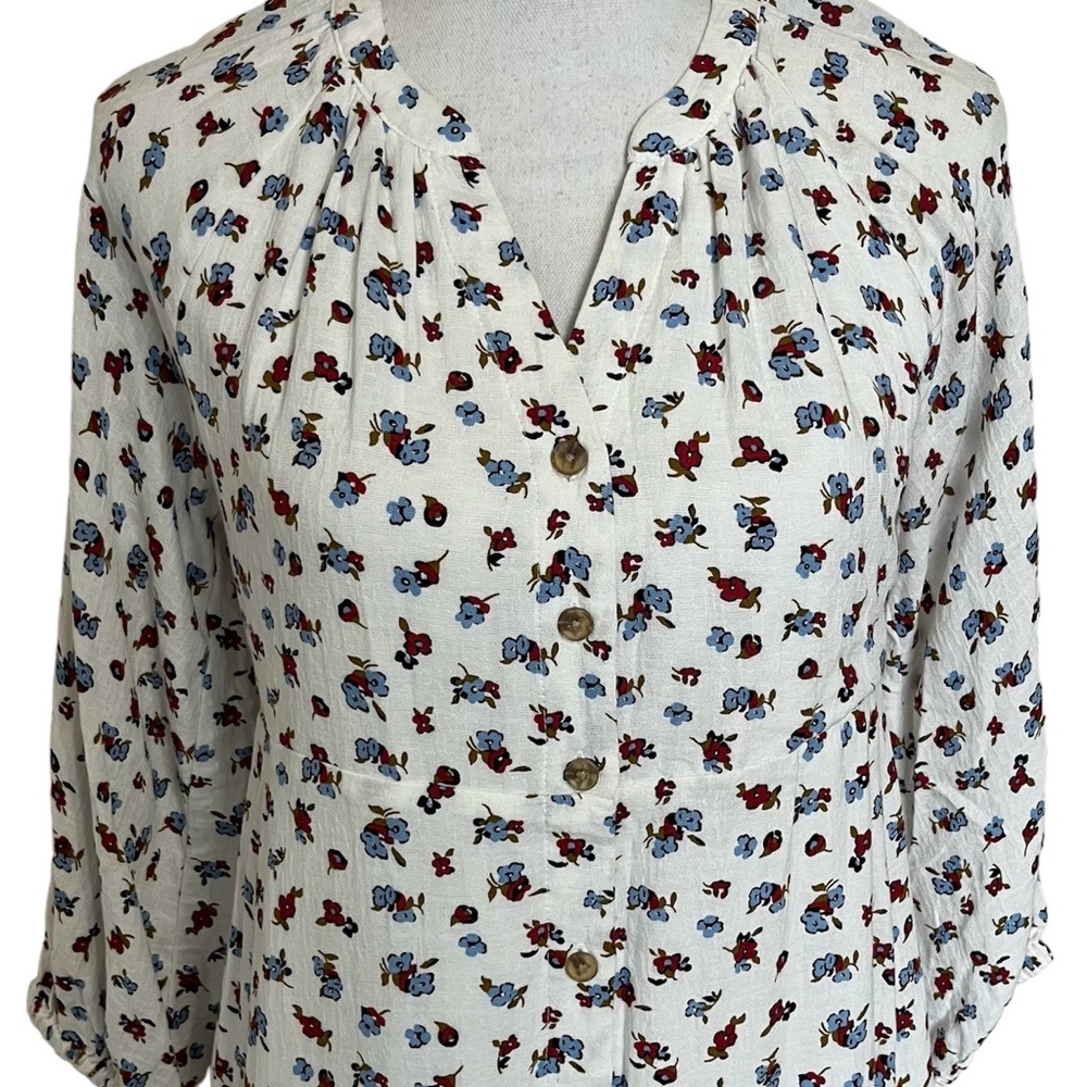 The Nines by Hatch White Floral Button Front Maternity Dress Womens Size XS - Picture 6 of 12